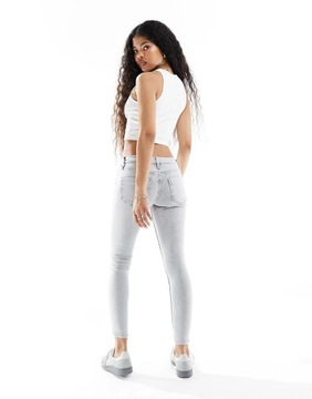 RIVER ISLAND PETITE SZARE SPODNIE JEANSOWE RURKI 6AZ NH2__XXL