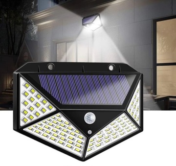 Солнечная лампа НАСТЕННЫЙ СВЕТИЛЬНИК с датчиком движения 100LED E080