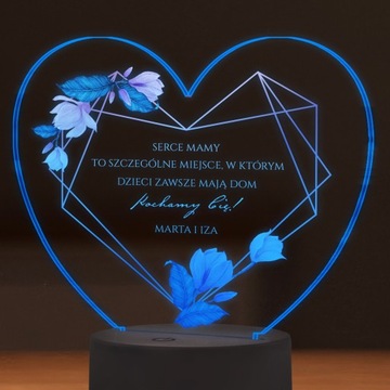 ПОДАРОК ​​МАМЕ НА ДЕНЬ МАТЕРИ LED ЛАМПА с ГРАВИРОВКОЙ пожеланий + ДИСТАНЦИОННОЕ УПРАВЛЕНИЕ