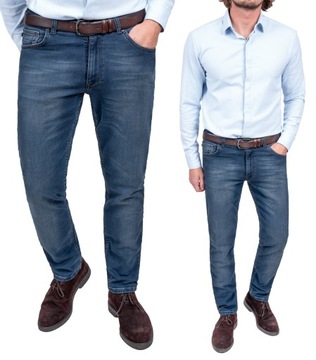 Jeans męskie spodnie przetarcia elastyczne PL - 108 cm L:30