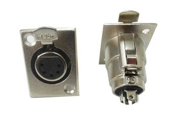 gniazdo mikrofonowe CANON XLR DMX 5 pin do obudowy