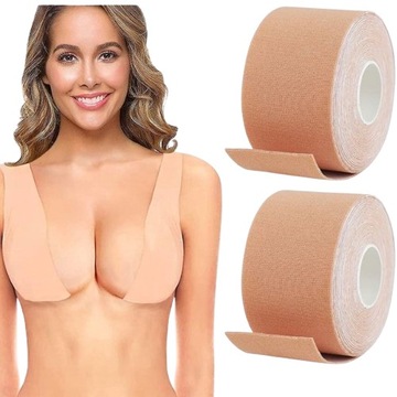 Taśma unosząca biust modelująca podtrzymująca gołe plecy pro push up 2x