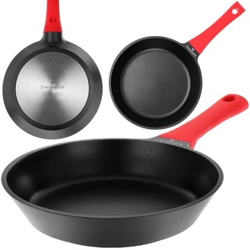PATELNIA NIEPRZYWIERAJĄCA ALUMINIOWA INDUKCJA GAZ ZWIEGER OBSIDIAN 28 CM