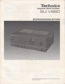 INSTRUKCJA OBSŁUGI WZMACNIACZ TECHNICS SU-V660