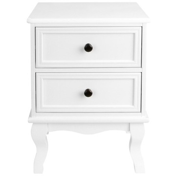 БЕЛЫЙ ПРИМОЧНЫЙ ШКАФ СТОЛ ДЛЯ СПАЛЬНИ С 2 ЯЩИКАМИ