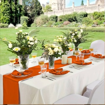 Атласная дорожка для рождественского стола, красная скатерть, длина 34 см х 9 м