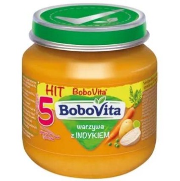 BOBOVITA Danie Obiadek Indyk z Warzywami 5m+ 125 g