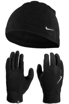 Zimowy komplet Nike zestaw polarowy rękawiczki i czapka r. S/M