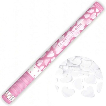 Тубус съемки белый СЕРДЕЧКИ 60 см ДЛЯ ПРИЧАСТИЯ, свадебные конфетти, сердечки