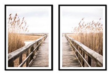 OBRAZ PLAKATY W RAMIE 53x73cm Dyptyk Molo P2327