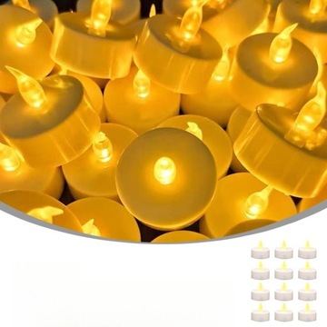 ЭЛЕКТРОННЫЕ СВАДЕБНЫЕ СВЕЧИ LED TEALIGHT СВЕЧИ ПИЛОТ 12 ШТ.