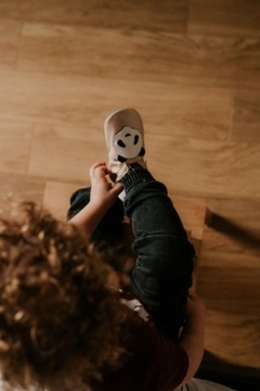 ПАПУТКИ - тапочки кожаные, тапочки обезьянки, XL 24, бежевые.