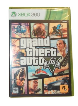 RZADKOŚĆ GTA 5 BEZ OZNACZEŃ WIEKOWYCH ENG OKŁADKA folia x360 Xbox 360 GTA V