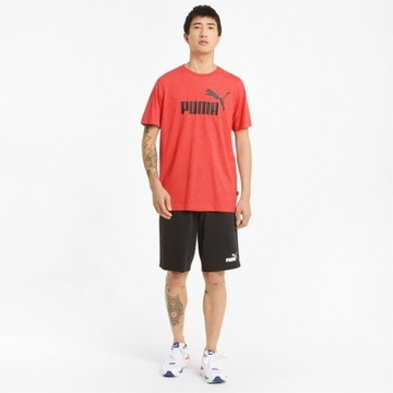 Puma pánske tričko Ess Heather Tee červené XL