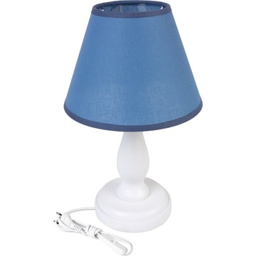 LAMPA NOCNA STOŁOWA SYPIALNIOWA ABAŻUR ŻARÓWKA LED