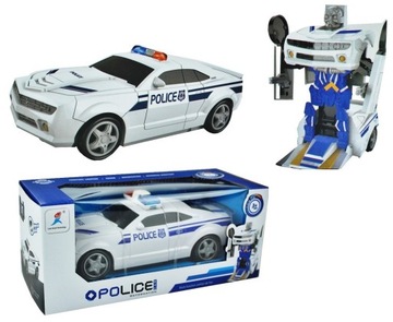 Auto transformer Police światło dźwięk Robot