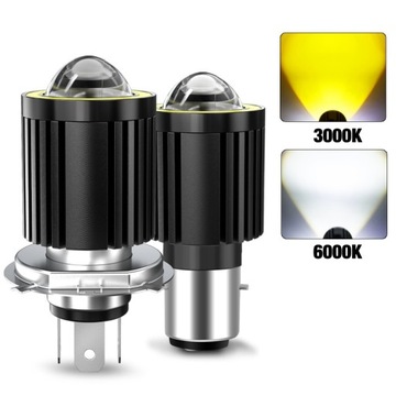 СВЕТОДИОДНАЯ ЛАМПОЧКА ДЛЯ МОТОЦИКЛА H4 RETRIFY S&D 16000LM ANGEL EYE RETRO ЖЕЛТАЯ БЕЛАЯ