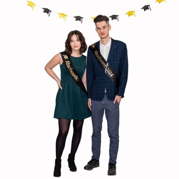 ШАПКА ВЫПУСКНИКА С ЗОЛОТОЙ БАХОЙ 2024 + ВЫПУСКНОЙ ГРИЛЛАНД