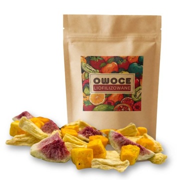 MIX EGZOTYCZNY 50g marakuja figa ananas owoce zdrowa żywność jakość LIO