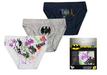 BATMAN DC MAJTKI CHŁOPIĘCE SLIPKI 3-PAK 2/3LATA