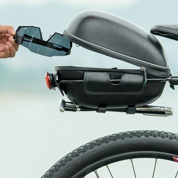 Седельная сумка Rockbros + ручка, вместительная, жесткая, устойчивая.