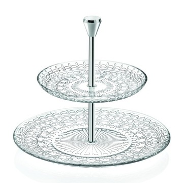 Patera 2-poziomowa kryształowa 26cm Galassia