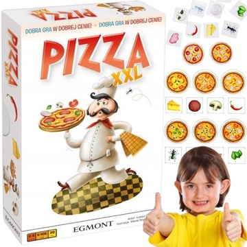 GRA TOWARZYSKA PLANSZOWA PIZZA XXL Egmont – Pamięć Spostrzegawczość Refleks