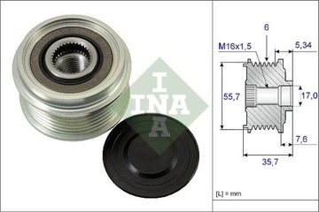 ALTERNÁTOR - SPOJKA JEDNOSMĚR SCHAEFFLER INA 535 0077 10