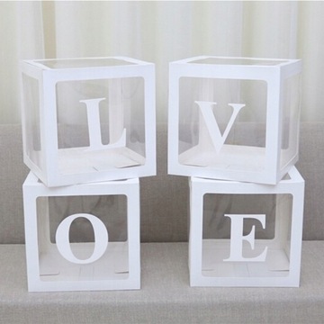 Decorative Transparent Letter A-Z Box Custom Baby