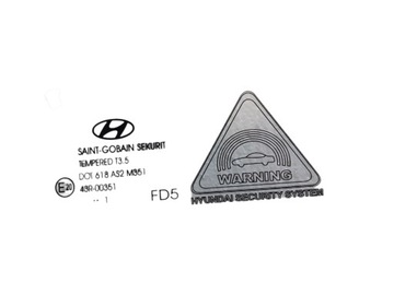 HYUNDAI I30 FACELIFT HB 09-12R SKLO (OKNO) DVEŘE PRAVÁ PŘEDNÍ