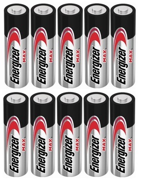 10x Bateria alkaliczna Energizer MAX AA LR6 grube paluszki