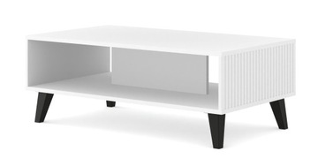 Stolik kawowy RAVENNA B 90x60 cm frez biały mat