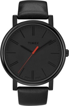 Zegarek damski Timex T2N794 na czarnym skórzanym pasku Podświetlenie