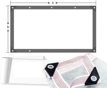 PLANDEKA OGRODOWA OSŁONA TARASOWA PRZEZROCZYSTA Plandeka 260 g/m2 1 x 3m