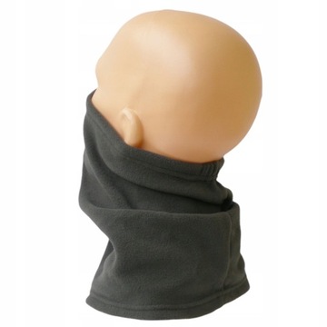 Большой, мягкий и теплый охотничий флисовый шарф цвета хаки.