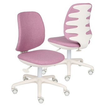Fotel dla dziecka do biurka Active White Różowy