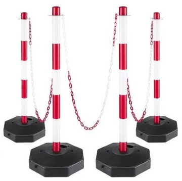 ПАРКОВОЧНЫЙ СТОЙК 80 СМ БЛОКИРОВКА ДОРОЖНОГО ЗАБОРА СО СВЕТООТРАЖАЮЩИМ ОСНОВАНИЕМ