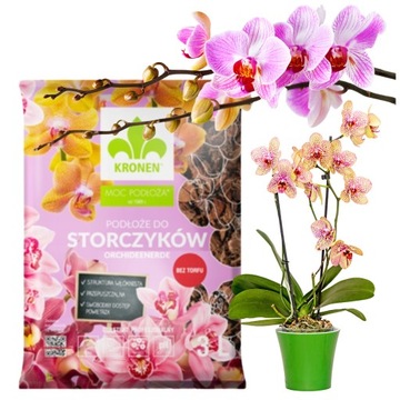 Kronen Ziemia Podłoże do Storczyków Orchidei z nawozem 3L bez torfu