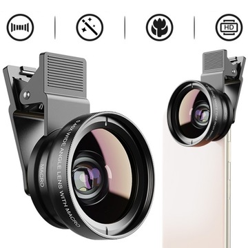 Obiektyw APEXEL ZESTAW MACRO SOCZEWKA NA SMARTFON WIDE
