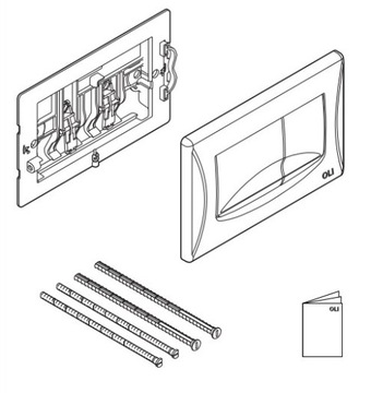 БЕЛАЯ кнопка смыва для унитаза KOŁO SLIM