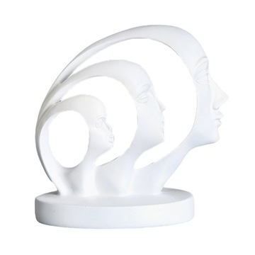 Art Abstract Face Sculpture Statue Home White