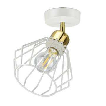 Lampa Plafon Żyrandol GLAMOUR Biała Złota LED