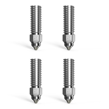 STOP STAL HARTOWANA I MIEDŹ DYSZE CREALITY HIGH FLOW KIT 4 SZT 450°C K1 MAX