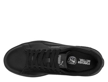 Buty damskie młodzieżowe sportowe czarne PUMA SMASH 3.0 L JR 392031 01 37