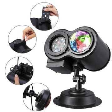 РОЖДЕСТВЕНСКИЙ СВЕТОДИОДНЫЙ ЛАЗЕРНЫЙ ПРОЕКТОР ДЛЯ ДОМА, ВОДОНЕПРОНИЦАЕМЫЙ IP65 + ПУЛЬТ ДИСТАНЦИОННОГО УПРАВЛЕНИЯ