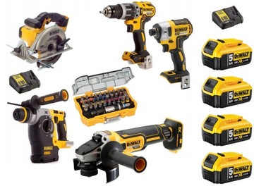 DEWALT ZESTAW NARZĘDZI COMBO 18V 5SZT 4X5.0Ah XR