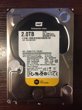 DYSKI WD 2TB WD2001FYYG SAS 32MB