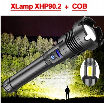 XHP90 тактический USB-фонарь с зумом + LiitoKala 26650