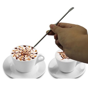 Kawa Latte Foam Art Pen Szpatułka + Dzbanek do
