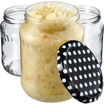 24x БАНКА БАНКА 720мл СТЕКЛЯННАЯ БАНКА ДЛЯ ПОДГОТОВКИ ОГУРЕЧНЫЙ МЕД WEKI